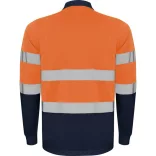 HV9306 - Tricou polo tehnic - POLARIS L/S - [Bleumarin/Portocaliu fluorescent]