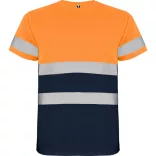 HV9310 - Tricou tehnic cu maneca scurta - DELTA - [Bleumarin/Portocaliu fluorescent]