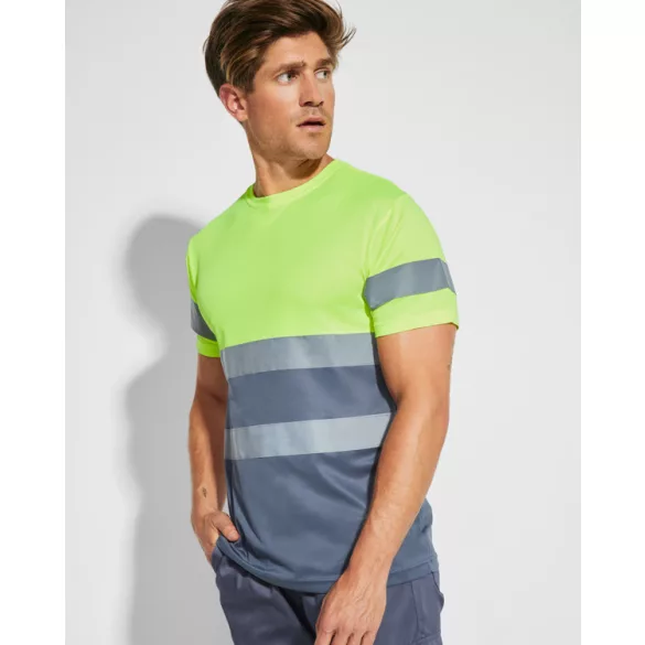 HV9310 - Tricou tehnic cu maneca scurta - DELTA - [Bleumarin/Portocaliu fluorescent]