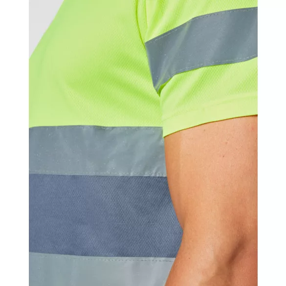 HV9310 - Tricou tehnic cu maneca scurta - DELTA - [Bleumarin/Portocaliu fluorescent]