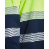 HV9316 - Tricou polo tehnic de vizibilitate ridicata - VEGA LS - [Bleumarin/Galben fluorescent]