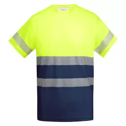   HV9317 - Tricou tehnic cu maneci scurte - TAURI - [Bleumarin/Galben fluorescent]
