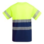 HV9317 - Tricou tehnic cu maneci scurte - TAURI - [Bleumarin/Galben fluorescent]