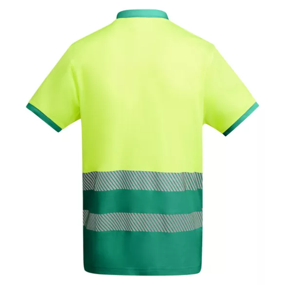 HV9318 - Tricou tehnic polo cu maneci scurte - ATRIO - [Verde gradina/Galben fluorescent]