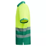 HV9318 - Tricou tehnic polo cu maneci scurte - ATRIO - [Verde gradina/Galben fluorescent]
