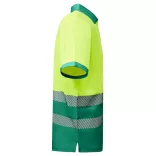 HV9318 - Tricou tehnic polo cu maneci scurte - ATRIO - [Verde gradina/Galben fluorescent]