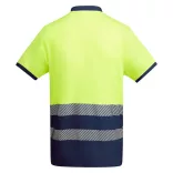 HV9318 - Tricou tehnic polo cu maneci scurte - ATRIO - [Bleumarin/Galben fluorescent]