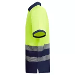 HV9318 - Tricou tehnic polo cu maneci scurte - ATRIO - [Bleumarin/Galben fluorescent]