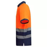 HV9318 - Tricou tehnic polo cu maneci scurte - ATRIO - [Bleumarin/Portocaliu fluorescent]