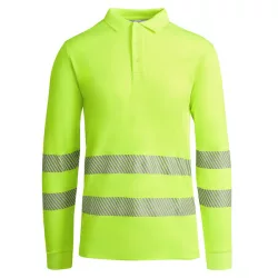   HV9319 - Tricou tehnic polo cu maneci lungi - ATRIO LS - [Galben fluorescent]