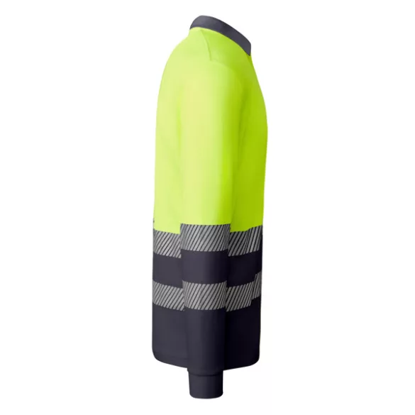 HV9319 - Tricou tehnic polo cu maneci lungi - ATRIO LS - [Plumb/Galben fluorescent]