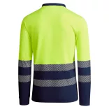HV9319 - Tricou tehnic polo cu maneci lungi - ATRIO LS - [Bleumarin/Galben fluorescent]