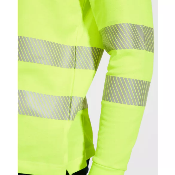 HV9319 - Tricou tehnic polo cu maneci lungi - ATRIO LS - [Bleumarin/Portocaliu fluorescent]