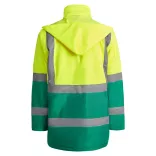 HV9320 - Geaca parka reflectorizanta - MERAK - [Verde gradina/Galben fluorescent]
