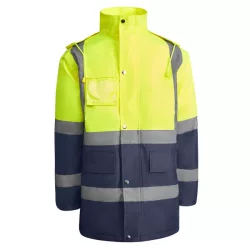   HV9320 - Geaca parka reflectorizanta - MERAK - [Bleumarin/Galben fluorescent]