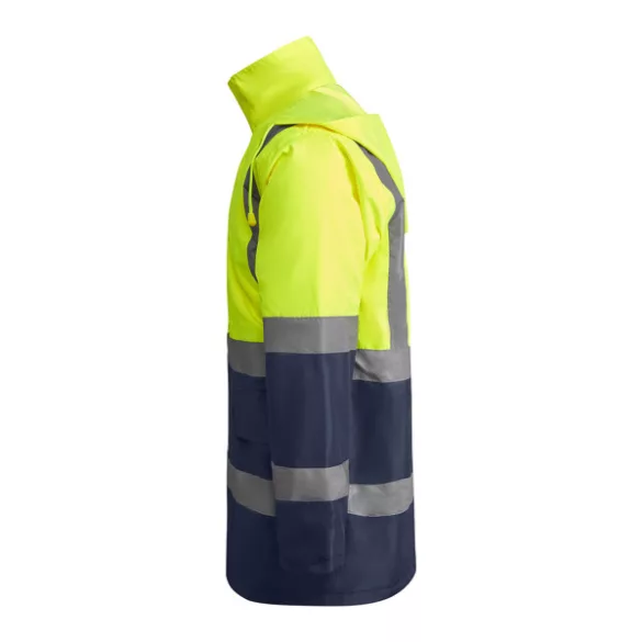 HV9320 - Geaca parka reflectorizanta - MERAK - [Bleumarin/Galben fluorescent]