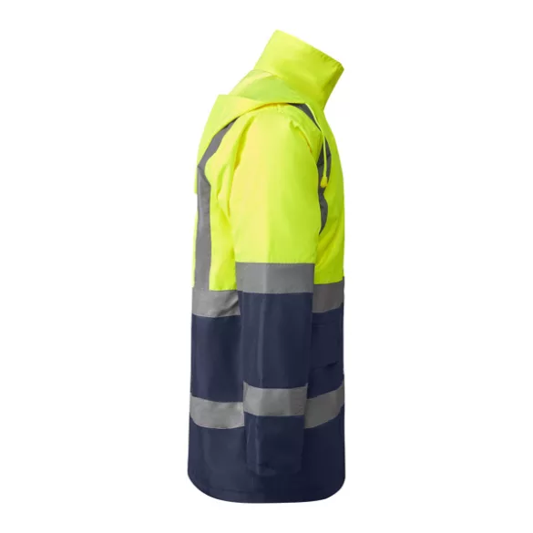 HV9320 - Geaca parka reflectorizanta - MERAK - [Bleumarin/Galben fluorescent]