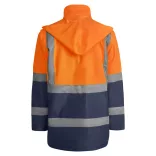 HV9320 - Geaca parka reflectorizanta - MERAK - [Bleumarin/Portocaliu fluorescent]