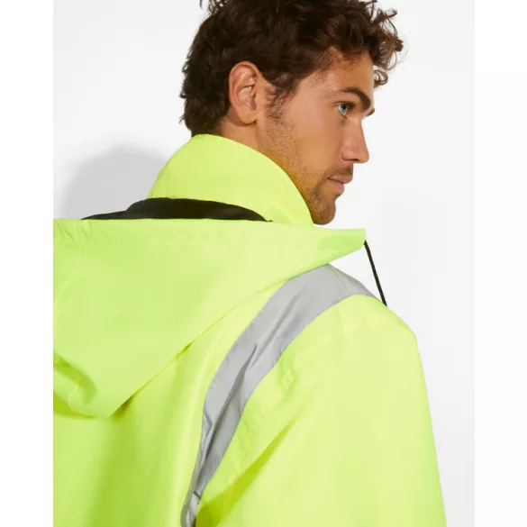 HV9320 - Geaca parka reflectorizanta - MERAK - [Bleumarin/Portocaliu fluorescent]