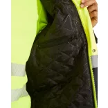 HV9320 - Geaca parka reflectorizanta - MERAK - [Bleumarin/Portocaliu fluorescent]