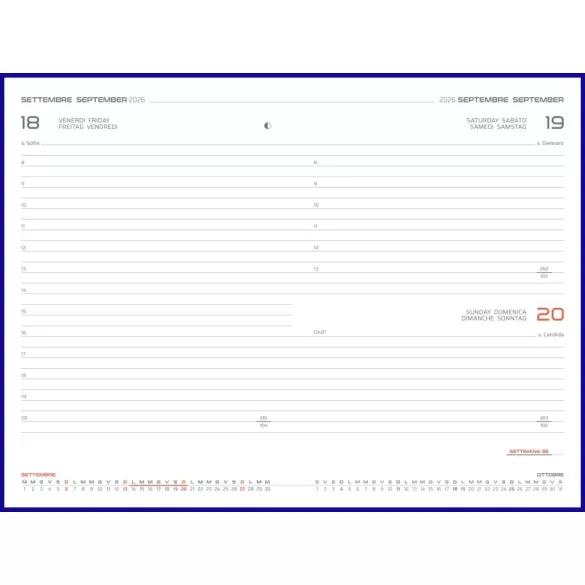 Agenda 2027 datata zilnic Matra 11 x 17 cm - [Albastru]