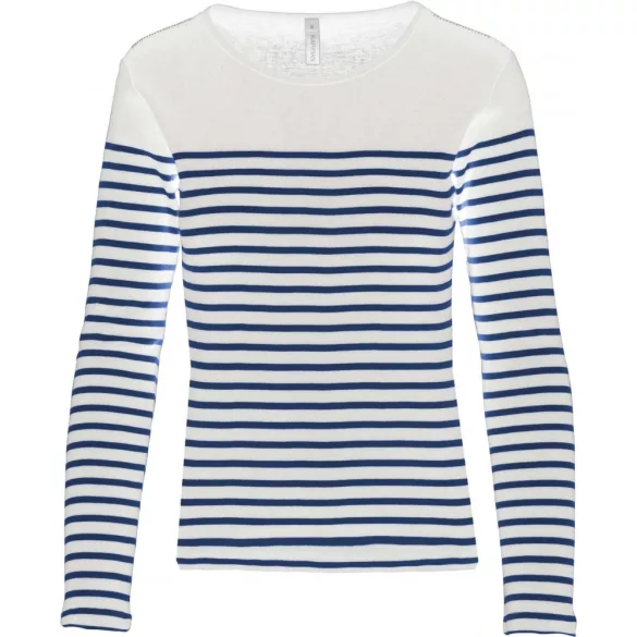 KA386-Bluza-adult-dama-Kariban-Mariniere-Striped-White-Navy