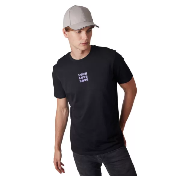 KP185 - Sapca cu cozoroc contrastant din bumbac - 6 panele - SANDWICH PEAK - [Black/Orange]