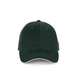 KP185 - Sapca cu cozoroc contrastant din bumbac - 6 panele - SANDWICH PEAK - [Navy]