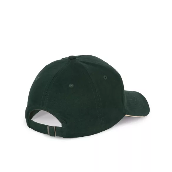 KP185 - Sapca cu cozoroc contrastant din bumbac - 6 panele - SANDWICH PEAK - [Navy]