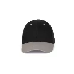  KP188 - Sapca din bumbac - 6 panele - SANDWICH PEAK - [Black/Light Grey]