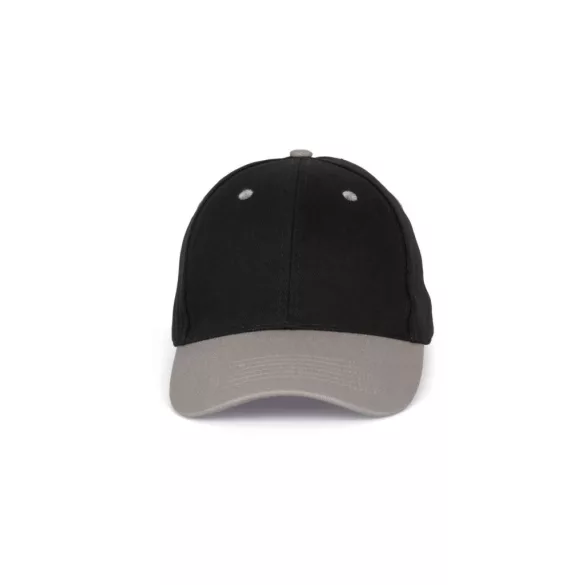 KP188 - Sapca din bumbac - 6 panele - SANDWICH PEAK - [Black/Light Grey]