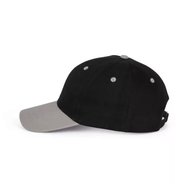 KP188 - Sapca din bumbac - 6 panele - SANDWICH PEAK - [Black/Light Grey]