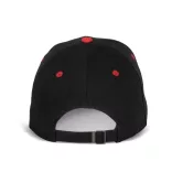 KP188 - Sapca din bumbac - 6 panele - SANDWICH PEAK - [Black/Red]