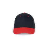 KP188 - Sapca din bumbac - 6 panele - SANDWICH PEAK - [Navy/Red]