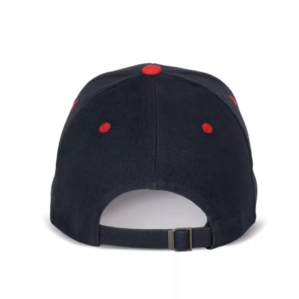 KP188 - Sapca din bumbac - 6 panele - SANDWICH PEAK - [Navy/Red]