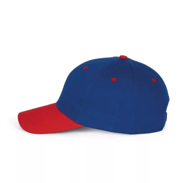 KP188 - Sapca din bumbac - 6 panele - SANDWICH PEAK - [Royal Blue/Red]