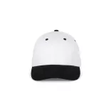 KP188 - Sapca din bumbac - 6 panele - SANDWICH PEAK - [White/Black]