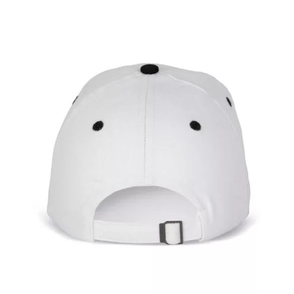 KP188 - Sapca din bumbac - 6 panele - SANDWICH PEAK - [White/Black]