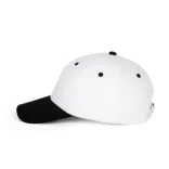 KP188 - Sapca din bumbac - 6 panele - SANDWICH PEAK - [White/Black]
