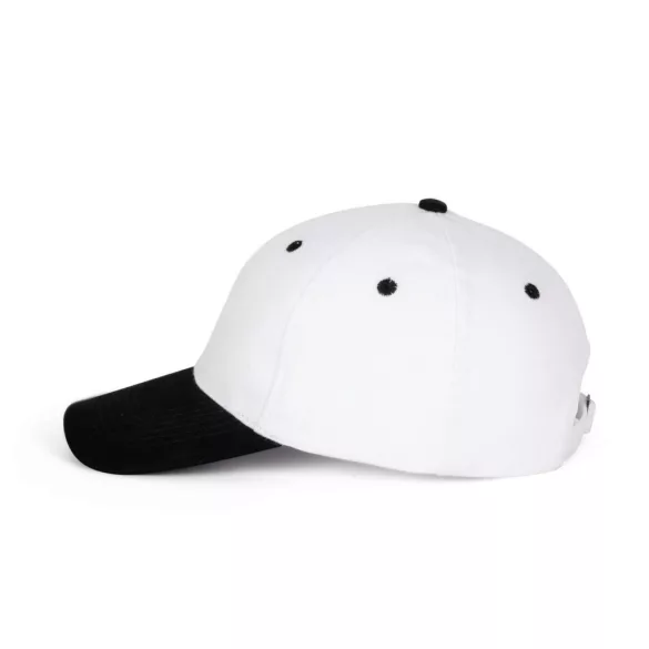 KP188 - Sapca din bumbac - 6 panele - SANDWICH PEAK - [White/Black]