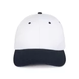 KP188 - Sapca din bumbac - 6 panele - SANDWICH PEAK - [White/Navy]