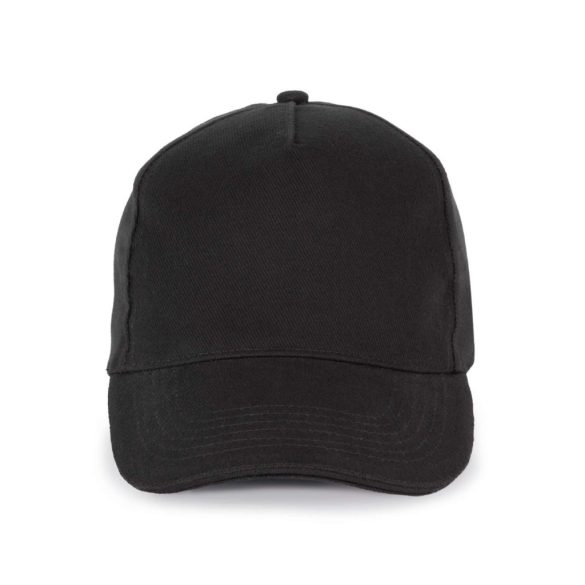 KP189 - Sapca din bumbac - 5 panele - SANDWICH PEAK - [Black]