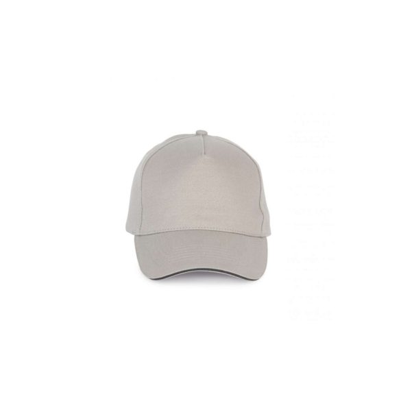 KP189 - Sapca din bumbac - 5 panele - SANDWICH PEAK - [Light Grey/Dark Grey]