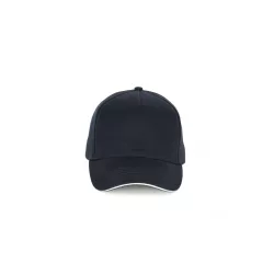  KP189 - Sapca din bumbac - 5 panele - SANDWICH PEAK - [Navy/White]