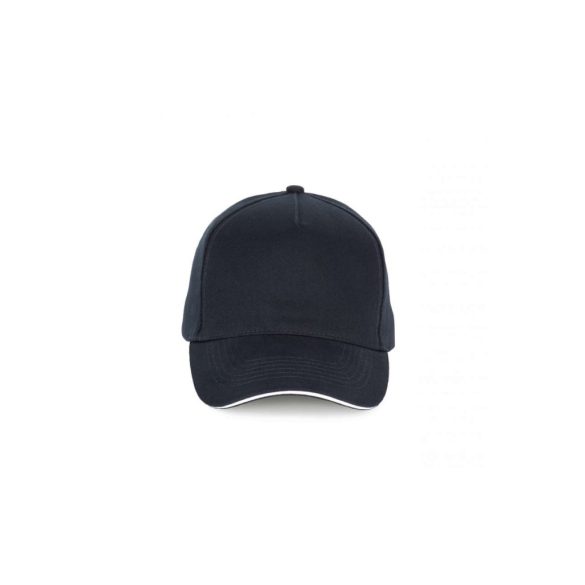 KP189 - Sapca din bumbac - 5 panele - SANDWICH PEAK - [Navy/White]