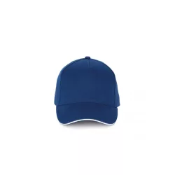   KP189 - Sapca din bumbac - 5 panele - SANDWICH PEAK - [Royal Blue/White]
