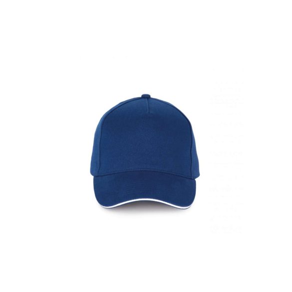 KP189 - Sapca din bumbac - 5 panele - SANDWICH PEAK - [Royal Blue/White]