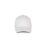 KP189 - Sapca din bumbac - 5 panele - SANDWICH PEAK - [White/Navy]