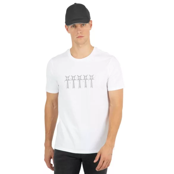 KP189 - Sapca din bumbac - 5 panele - SANDWICH PEAK - [White/Navy]