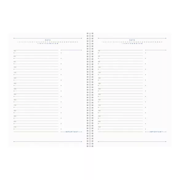 Agenda nedatata cu spira COMO - 15 x 21 cm [rosu]